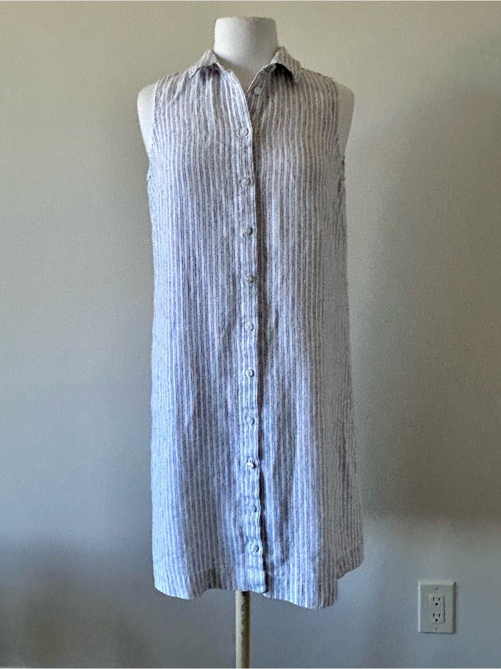 Garnet Hill Classic Linen Shirt Dress